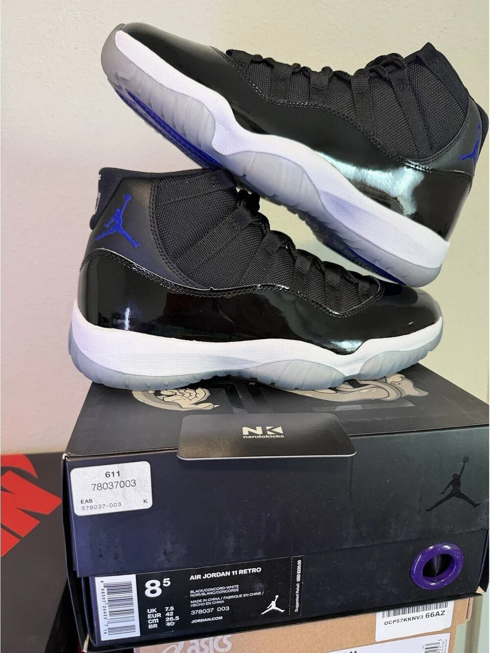 Air Jordan 11 Retro Space Jam Concord 2016 Size 8.5M 378037-003
